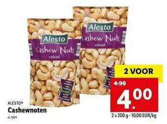 Lidl Cashewnoten aanbieding
