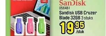 Happyland Snadisk sandisk usb cruzer blade 32gb aanbieding
