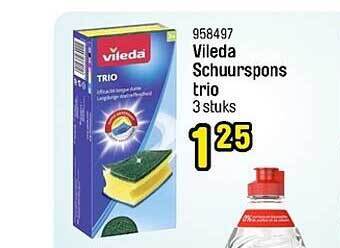 Happyland Vileda schuurspons trio 3 stuks aanbieding