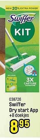 Happyland Swiffer dry start app +8 doekjes aanbieding