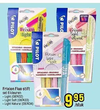 Happyland Frixion fluo stift set 6 kleuren aanbieding