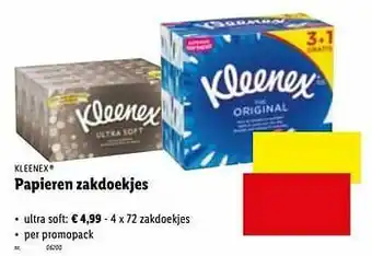 Lidl Papieren zakdoekjes ultra soft aanbieding