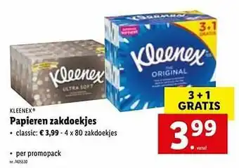 Papieren zakdoekjes classic