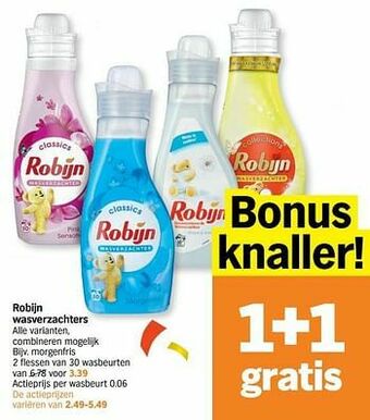 Albert Heijn Robijn wasverzachters aanbieding