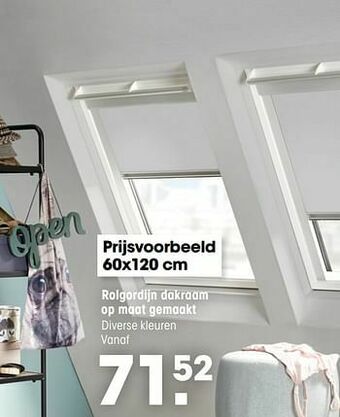 Kwantum Rolgordijn dakraam op maat gemaakt aanbieding