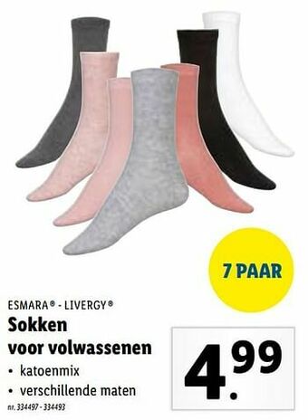 Lidl Sokken voor volwassenen aanbieding