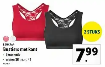 Lidl Bustiers met kant aanbieding