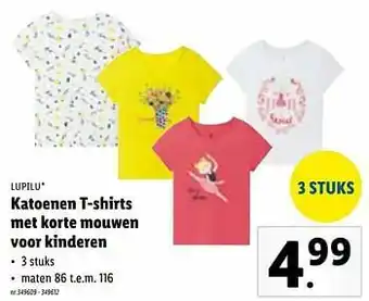 Katoenen t-shirts met korte mouwen voor kinderen