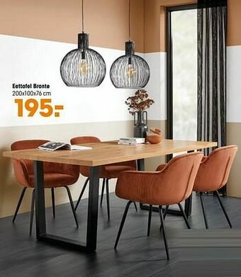 Kwantum Eettafel bronte aanbieding