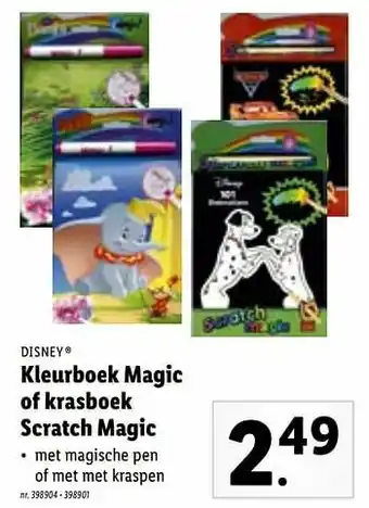 Lidl Kleurboek magic of krasboek scratch magic aanbieding