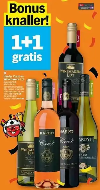 Hardys crest en winemaker`s lot
