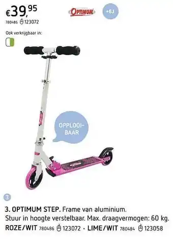 Dreamland Optimum step roze-wit 60kg aanbieding