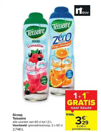 Carrefour Market Siroop teisseire aanbieding