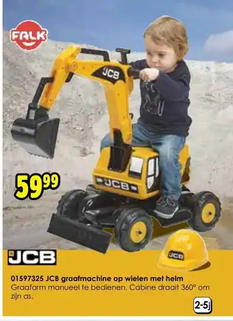 01597325 JCB graafmachine op wielen met helm