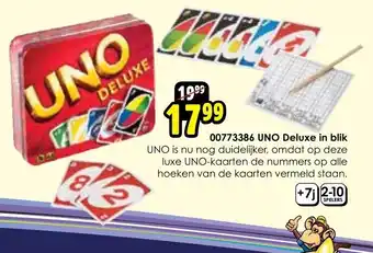 ToyChamp 00773386 UNO Deluxe in blik aanbieding
