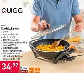 ALDI Quigg elektrische wok 85 cm aanbieding