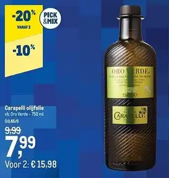 Makro Carapelli olijfolie oro verde aanbieding