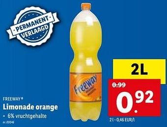 Lidl Limonade orange 2L aanbieding