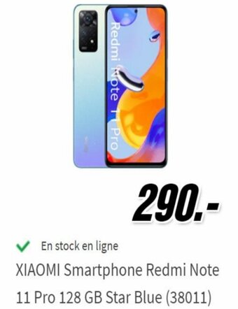 MediaMarkt Xiaomi Smartphone Redmi Note 11 Pro 128 GB Star Blue (38011) aanbieding