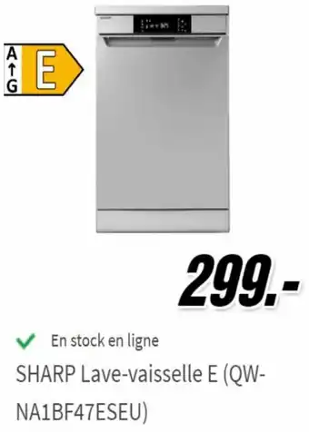 MediaMarkt Sharp Lave-Vaisselle E (QW-NA1BF47ESEU) aanbieding