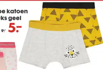 HEMA Kinderboxers Bamboe Katoen Stretch Cheetah-2 Stuks Geel aanbieding
