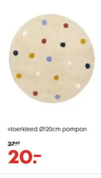 Vloerkleed 120cm Pompom