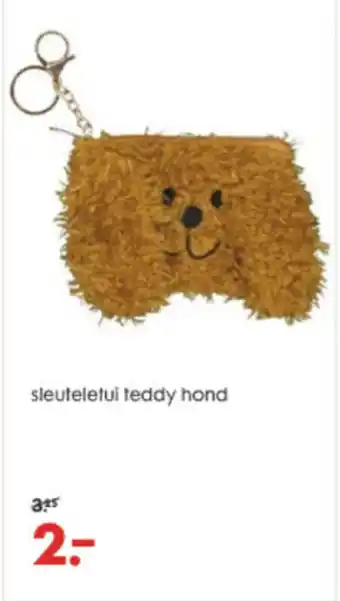 HEMA Sleuteletui Teddy Hond aanbieding