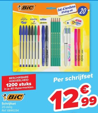 Carrefour Bic Schrijfset 20-Delig aanbieding