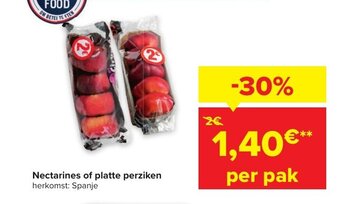 Carrefour Nectarines of Platte Perziken aanbieding