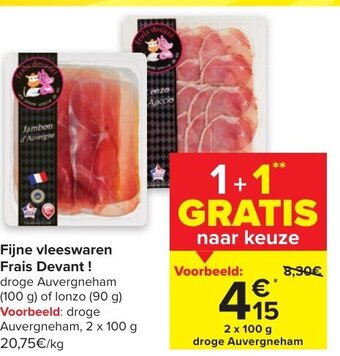 Carrefour Fijne Vleeswaren Frais Devant! aanbieding