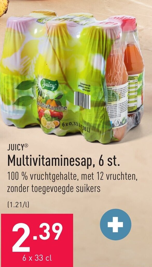 ALDI Juicy Multivitaminesap, 6 st. aanbieding