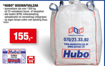 Hubo Hubo Bouwafvalzak aanbieding