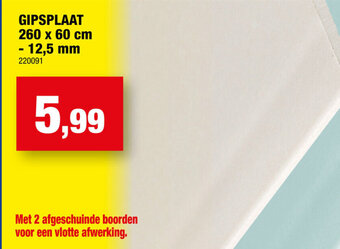 Hubo Gipsplaat 260 x 60 cm aanbieding