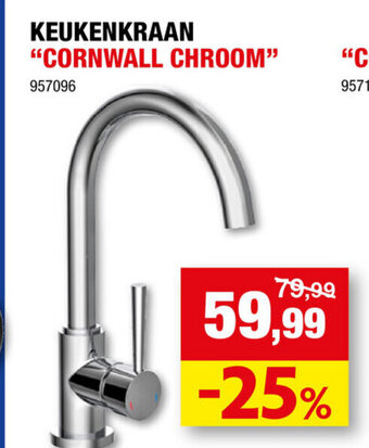 Hubo Keukenkraan Cornwall Chroom aanbieding