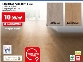 Hubo Laminaat Village 7mm aanbieding