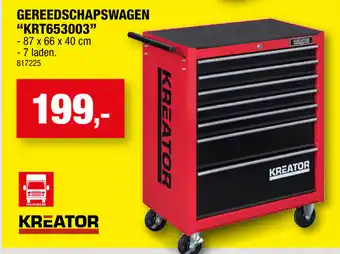 Hubo Kreator Gereedschapswagen KRT653003 aanbieding