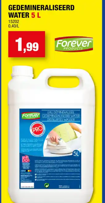 Gedemineraliseerd Water 5L