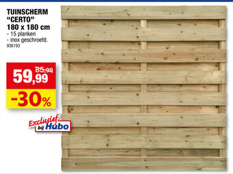 Hubo Tuinscherm Certo 180 x 180 cm aanbieding