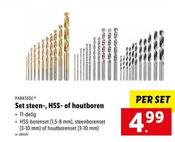 Lidl Set steen, hss of houtboren aanbieding