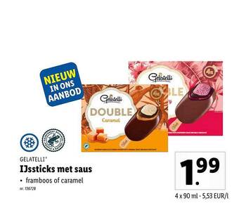 Lidl Ijssticks met saus aanbieding