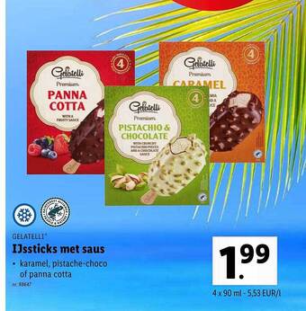 Lidl Ijssticks met saus aanbieding