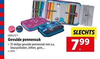 Lidl Gevulde pennenzak aanbieding