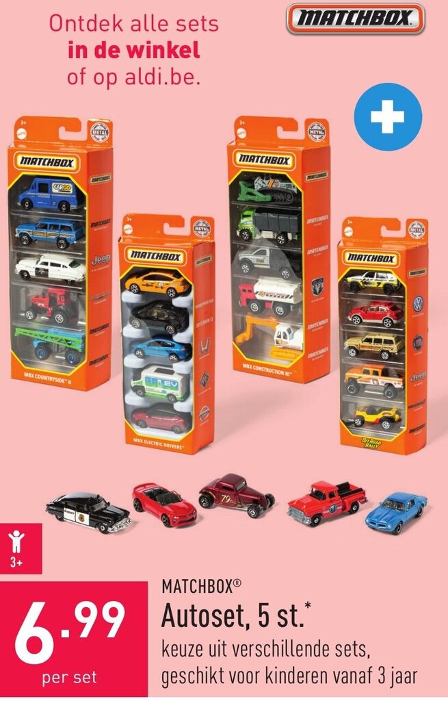 ALDI Matchbox Autoset, 5 st. aanbieding