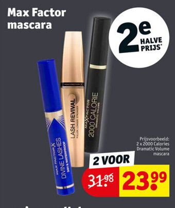 Kruidvat Max factor mascara aanbieding