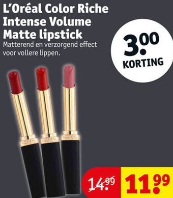Kruidvat L'oreal color riche intense volume matte lipstick aanbieding