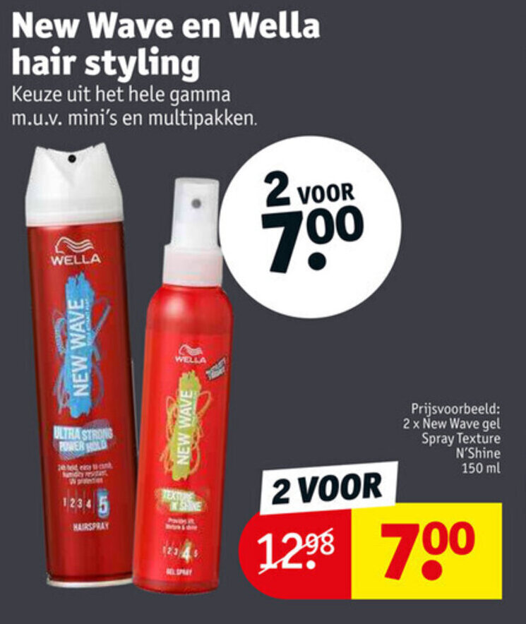 Kruidvat New wave en wella hair styling aanbieding