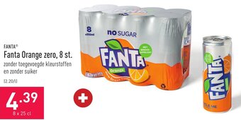 ALDI Fanta Orange zero, 8 st. aanbieding