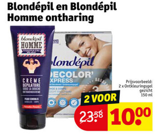 Kruidvat Blondepil en blondepil homme ontharing aanbieding
