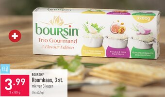 ALDI Boursin Roomkaas, 3 st. aanbieding