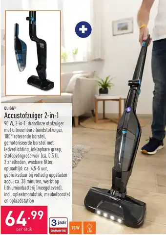 Quigg Accustofzuiger 2-in-1